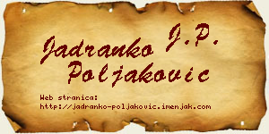Jadranko Poljaković vizit kartica